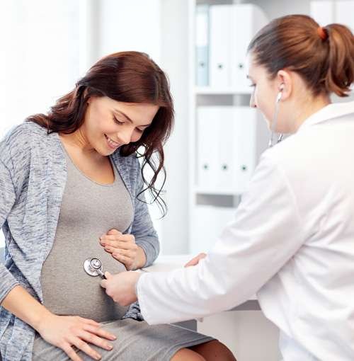 Gynecology specialist and patient consultation